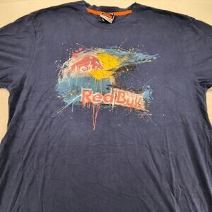 KTM Red Bull Racing Team Short Sleeve Crew Neck T Shirt Mens Size 2XL Navy Blue